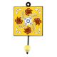 Yellow Base Brown Leaf Flower Ceramic Tile Hook